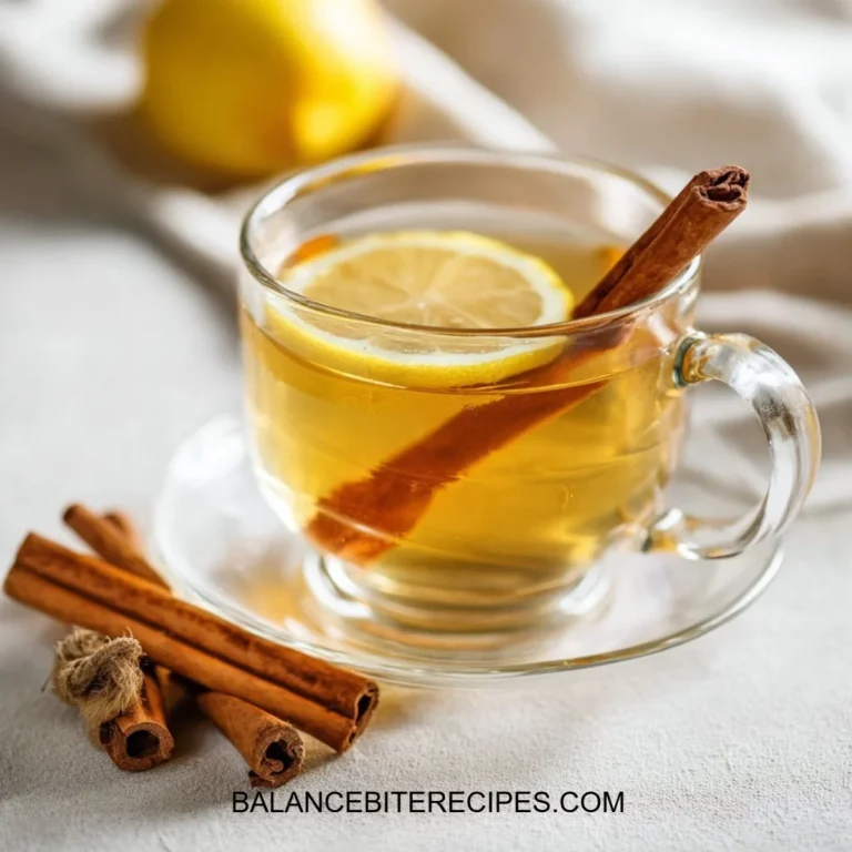 A steaming cup of cinnamon tea with cinnamon sticks and honey on a wooden table.