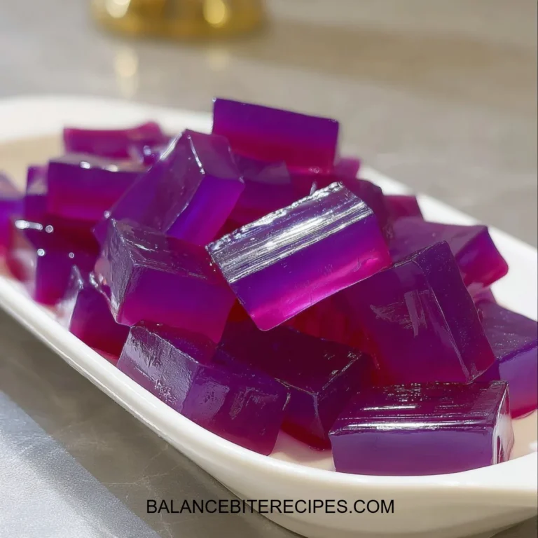 Colorful Pink Gelatin Trick recipe with vibrant gelatin dessert served in glasses.