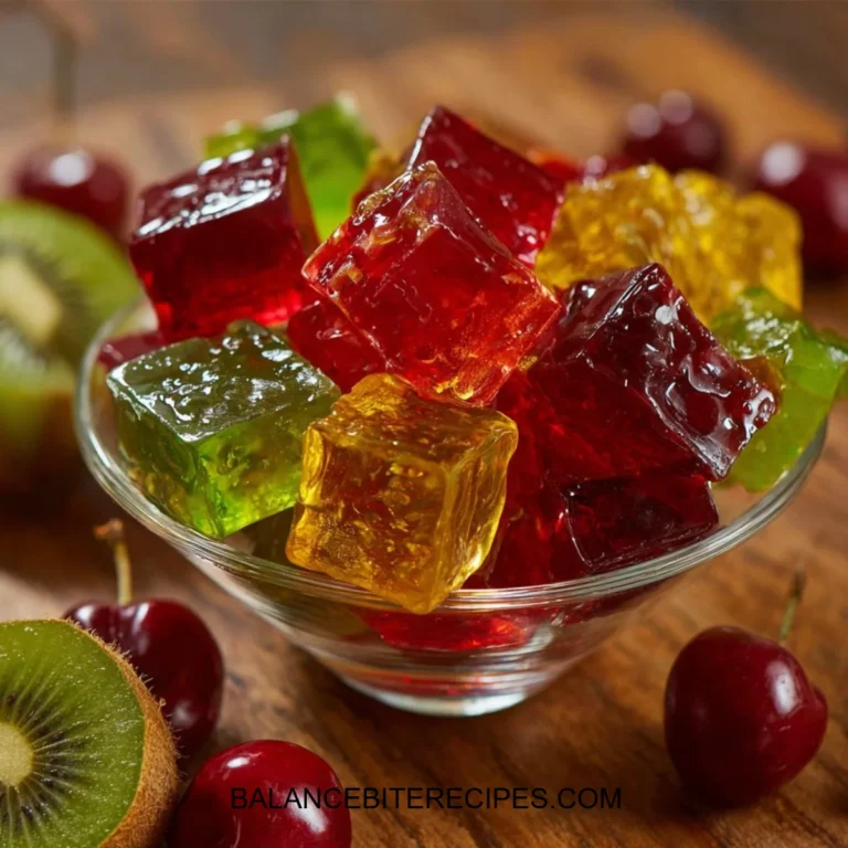 Homemade vegan jelly made with agar-agar in bright colors.
