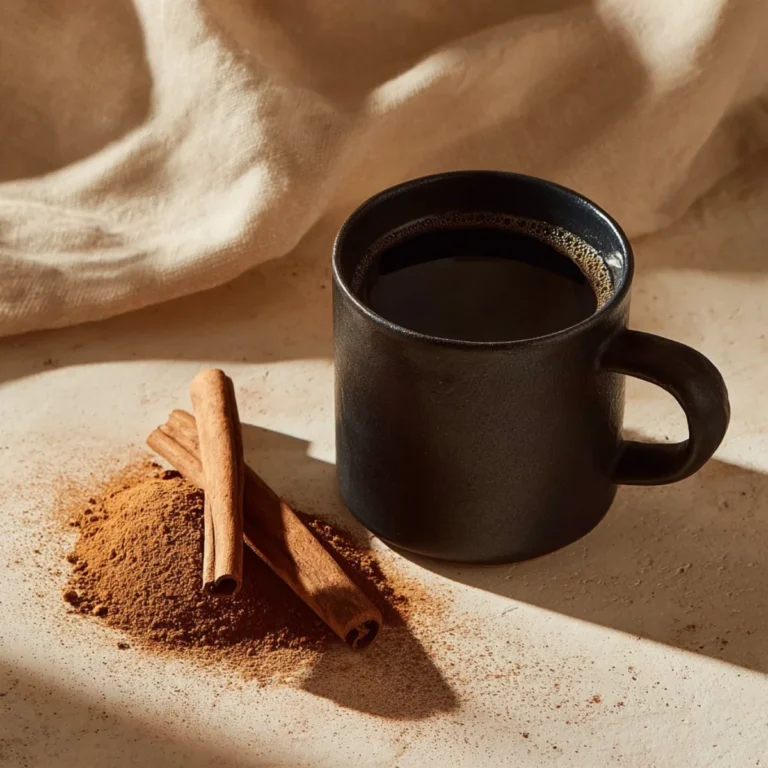 A cup of coffee promoting weight loss alongside healthy lifestyle choices.